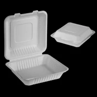 Ланч-бокс одноразовый из сахарного тростника (багассы) 