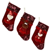 Новогодний носок для подарков 24см