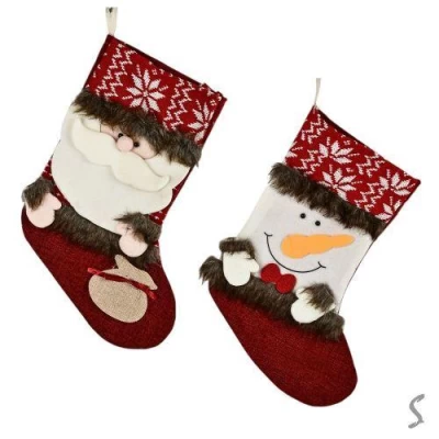 Новогодний носок для подарков 40см Новогодний носок для подарков 40см