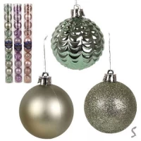 Елочные шарики 6см 10шт/наб