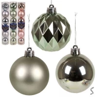 Елочные шарики 6см 6шт/наб