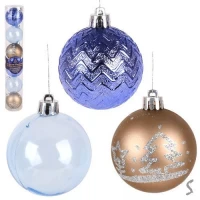 Елочные шарики 6см 6шт/наб