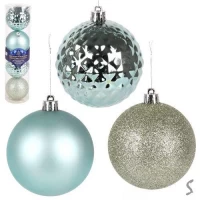 Елочные шарики 8см 4шт/наб
