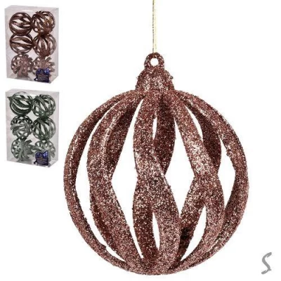 Елочные шарики 8см 6шт/наб