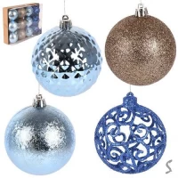 Елочные шарики 8см 9шт/наб