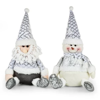 Фигура новогодняя "Santa Snowman" 38см