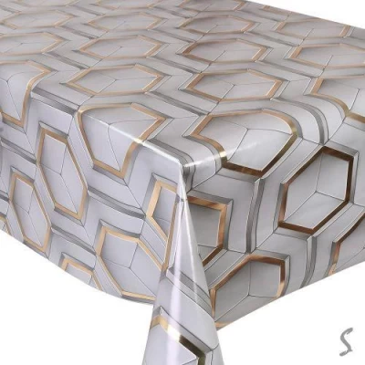 Клеенка ПВХ с принтом на ткан.основе глянец Марсель 1.37*20м