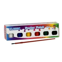 Краски постерные 6цв 22мл с кисточкой