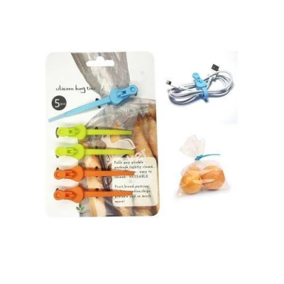 Зажим-затяжка силикон 5шт/уп 18*12.5см Зажим-затяжка силикон 5шт/уп 18*12.5см