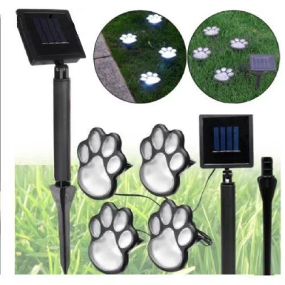 Светильник уличный LED солнечная панель "Paw Prints Lights" 13*11*19см