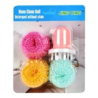 Набор для уброрки (мочалки, держатель) 4пр/наб 19*16см