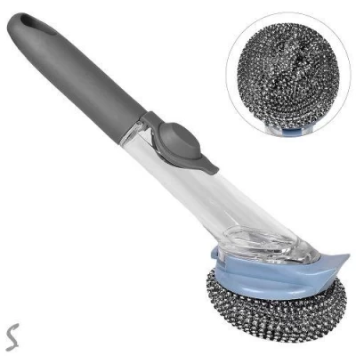 Щетка для мытья посуды с резервуаром для моющего средства 25*7см Щетка для мытья посуды с резервуаром для моющего средства 25*7см