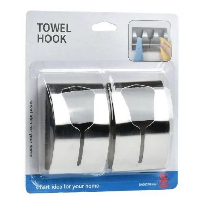 Держатели самоклеющиеся для полотенец SS 2шт/наб 8*5см Держатели самоклеющиеся для полотенец SS 2шт/наб 8*5см