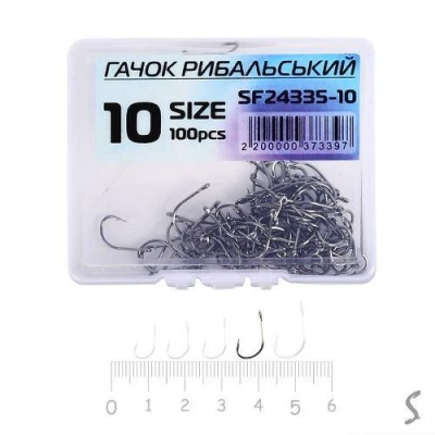 Крючок рыболовный №10 100шт/уп
