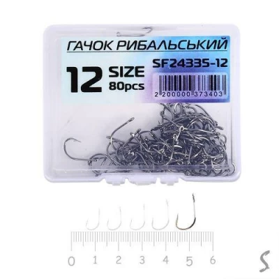 Крючок рыболовный №12 80шт/уп
