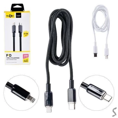 Кабель KLGO Type-C to Lightning PD 30W 1.0м