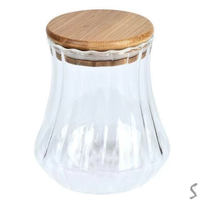 Банка с бамбуковой крышкой 500мл Банка с бамбуковой крышкой 500мл
