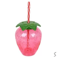 Стакан с крышкой и трубочкой "Strawberry" 500мл	