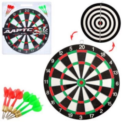 Дартс двусторонний (дротики с иголкой 6шт) 17 дюймов
