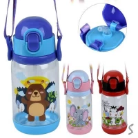 Бутылка-поилка детская с трубочкой/ремешком 500мл