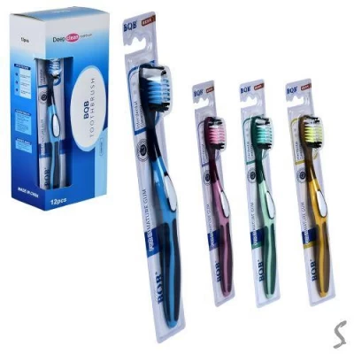 Зубная щетка мягкая 12шт/уп 18.5см