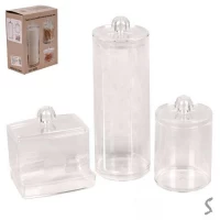 Органайзер для ватных дисков и палочек 3пр/наб 19*7/10.5*7/9*7см