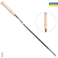 Шампур с деревянной ручкой SS 560*10*3мм