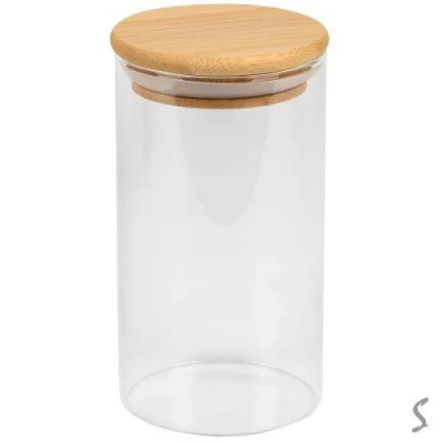 Банка с бамбуковой крышкой 350мл 6.5*12см