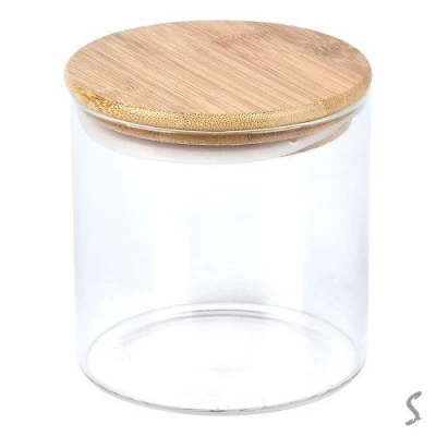 Банка с бамбуковой крышкой 700мл 10*10см