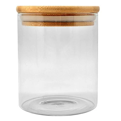 Банка с бамбуковой крышкой 900мл 10*12см