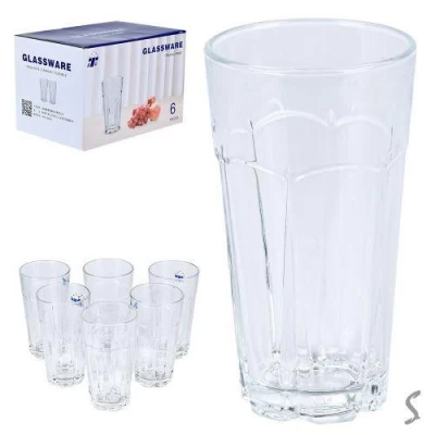 Стакан высокий "Bright" 6шт/наб 350мл