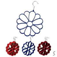 Вешалка с велюровым покрытием для шарфов и шапок 5шт/уп 24см