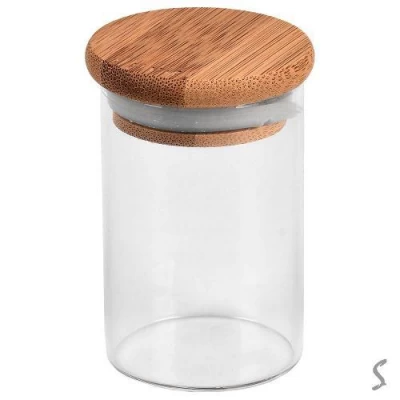 Банка с бамбуковой крышкой 90мл 4.7*7см