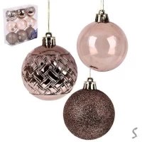 Елочные шарики 6см 9шт/уп Елочные шарики 6см 9шт/уп