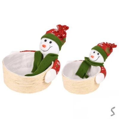 Корзина новогодняя 2шт/наб 14/17см Корзина новогодняя 2шт/наб 14/17см