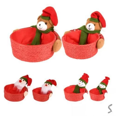 Корзина новогодняя 2шт/наб 14/17см Корзина новогодняя 2шт/наб 14/17см
