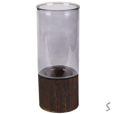 Ваза стеклянная 10*26см