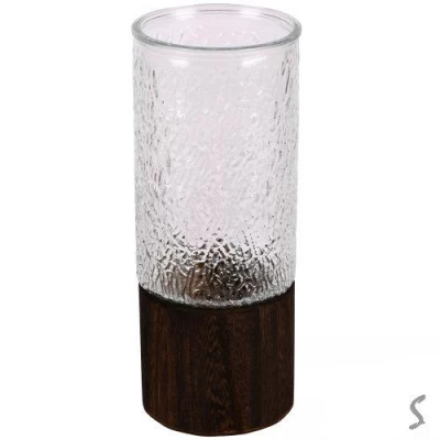 Ваза стеклянная 10*26см