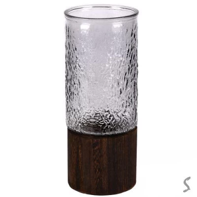 Ваза стеклянная 10*26см