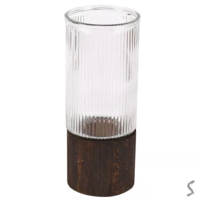 Ваза стеклянная 10*26см