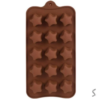 Форма силикон для конфет "Stars" 15шт/л 20.5*10.3см
