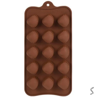 Форма силикон для конфет "Shell" 15шт/л 20.5*10см