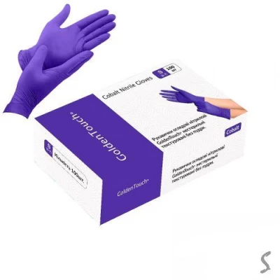 Перчатки нитриловые S Golden Touch 3.7г нестерильные текстурированные б/п 50пар/уп Перчатки нитриловые S Golden Touch 3.7г нестерильные текстурированные б/п 50пар/уп