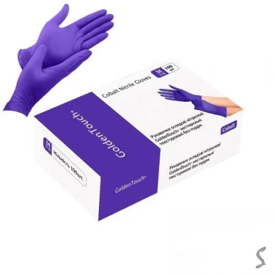 Перчатки нитриловые M Golden Touch 3.7г нестерильные текстурированные б/п 50пар/уп Перчатки нитриловые M Golden Touch 3.7г нестерильные текстурированные б/п 50пар/уп