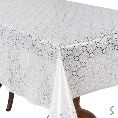 Клеенка ПВХ Lace белая 1.37*20м