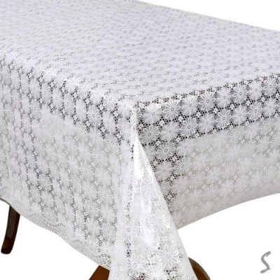 Клеенка ПВХ Lace белая 1.37*20м