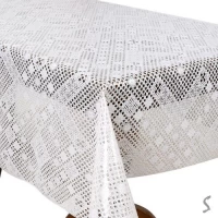 Клеенка ПВХ Lace белая 1.37*20м