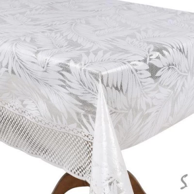 Клеенка ПВХ Lace белая 1.37*20м