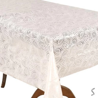 Клеенка ПВХ Lace белая 1.37*20м