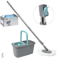 Швабра с ведром с автоматическим отжимом телескоп.ручка 39*21*20см/125см